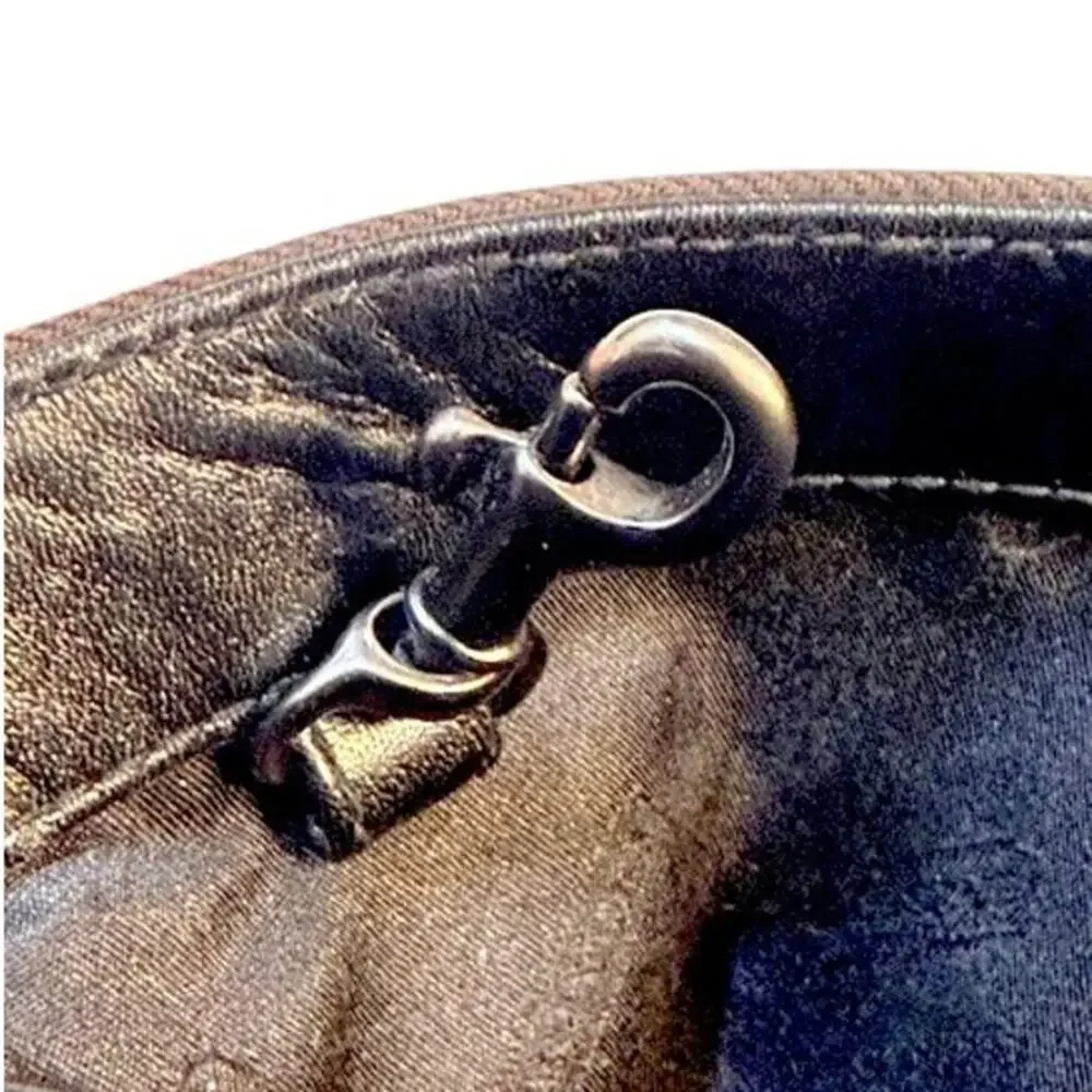 Vintage Coach Mercer 7413 Dark Brown Canvas Leather Shoulder Bag Y2K EUC